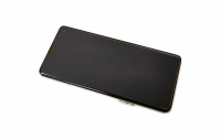 originální LCD displej + sklíčko LCD + dotyková plocha + střední rám Samsung G973F Galaxy S10 white