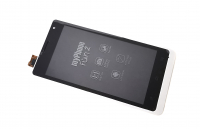 originální LCD display + sklíčko LCD + dotyková plocha + přední kryt myPhone Fun 2 white
