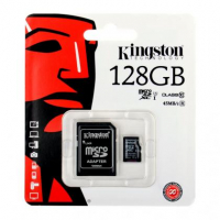 MicroSDHC 128GB Kingston Class 10 s adaptérem