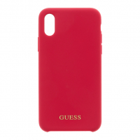 Guess pouzdro Silicone Cover Gold Logo red pro iPhone X/XS