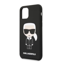 Karl Lagerfeld pouzdro Iconic Silikonový Kryt black pro iPhone 11
