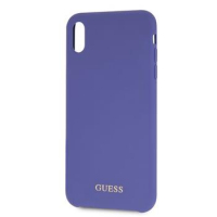 Guess pouzdro Silicone Cover Gold Logo purple pro iPhone XR