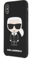 Karl Lagerfeld pouzdro Iconic Full Body Silikonové black pro iPhone X/XS