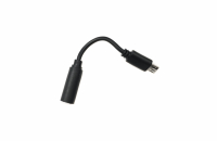univerzální adaptér microUSB - 3,5mm jack black