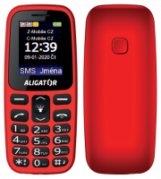 Aligator A220 Senior Dual SIM red CZ Distribuce