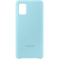originální pouzdro Samsung EF-PA715TLEGEU Silicone Cover blue pro Samsung A715F Galaxy A71