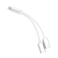 dual adaptér Jekod Lightning silver pro Apple iPhone 7, 8, X, XS, XR, 11, 11 Pro, 11 Pro Max, SE (2020), 12, 12 mini, 12 Pro, 12 Pro Max, 13, 13 mini, 13 Pro, 13 Pro Max, SE (2022), 14, 14 Plus, 14 Pro, 14 Pro Max