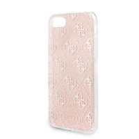 Guess pouzdro Glitter 4G Peony pink pro Apple iPhone 7, iPhone 8, iPhone SE (2020)