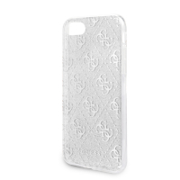 Guess pouzdro Glitter 4G Peony silver pro Apple iPhone 7, iPhone 8, iPhone SE (2020)