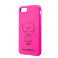 Karl Lagerfeld pouzdro Ikonik Silikonové pink pro iPhone 7, iPhone 8, iPhone SE (2020)