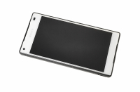 originální LCD displej + sklíčko LCD + dotyková plocha Sony E5823 Xperia Z5 compact white + přední kryt black SWAP