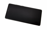 originální LCD displej + sklíčko LCD + dotyková plocha + střední rám Samsung G770F Galaxy S10 Lite black