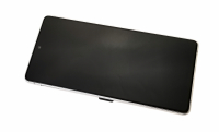 originální LCD displej + sklíčko LCD + dotyková plocha + střední rám Samsung G770F Galaxy S10 Lite white
