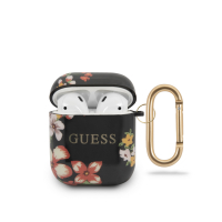 Guess pouzdro Silicone Case Floral N.4 pro Apple AirPods black