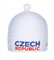 zimní čepice s bambulí Alpine Pro Czech Olympic Team vel. L white