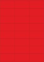 Červené lepící štítky 70x36 mm, balení 100ks