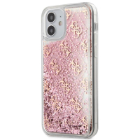 Guess pouzdro 4G Liquid Glitter pink pro Apple iPhone 12 mini