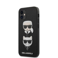 Karl Lagerfeld pouzdro Saffiano K&C Heads black pro Apple iPhone 12 mini