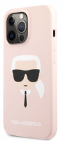 Karl Lagerfeld pouzdro Head Silicone pink pro Apple iPhone 12, iPhone 12 Pro