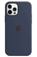 originální pouzdro Apple Silicone Case (MHL43ZM/A) s MagSafe pro Apple iPhone 12, iPhone 12 Pro navy