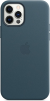 originální pouzdro Apple Leather Case s MagSafe pro Apple iPhone 12, iPhone 12 Pro blue