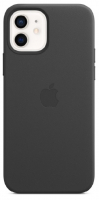 originální pouzdro Apple Leather Case s MagSafe pro Apple iPhone 12, iPhone 12 Pro black