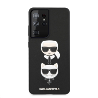 Karl Lagerfeld pouzdro Saffiano K&C Heads black pro Samsung G998B Galaxy S21 Ultra