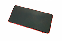 originální LCD displej + sklíčko LCD + dotyková plocha + střední rám Samsung G780F Galaxy S20 FE red