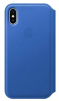 originální pouzdro Apple Leather Folio (MRGE2ZM/A) pro Apple iPhone X, iPhone XS blue