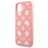 Guess pouzdro Liquid Silicone White Peony pink pro Apple iPhone 12 Pro Max