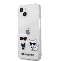 Karl Lagerfeld pouzdro TPU Ikonik Karl and Choupette transparent pro Apple iPhone 13