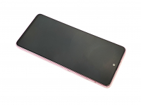 originální LCD displej + sklíčko LCD + dotyková plocha + střední rám Samsung A516B Galaxy A51 5G pink