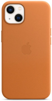 originální pouzdro Apple Leather Case s MagSafe pro Apple iPhone 13 brown