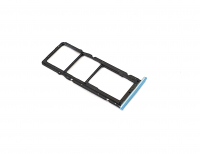 držák SIM + držák paměťové karty pro Realme C21 blue