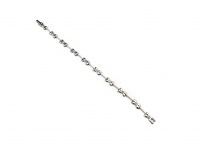 Náramek z chirurgické oceli - Mašličky, 19.5 cm, silver