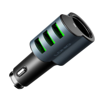 Autonabíječka LDNIO CM11 Fastcharge hliníková s 3x USB výstupem 5.1A black