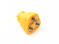 ESD zemnící zástrčka Desco Europe (Vermason) 2x druk 10mm, 1x M5 yellow - Rozbaleno