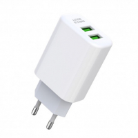 Nabíječka XO L85C QuickCharge s 2x USB výstupem 2.4A/12W white