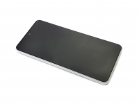 originální LCD displej + sklíčko LCD + dotyková plocha + střední rám Samsung G990B Galaxy S21 FE 5G white