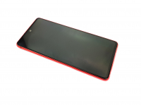 originální LCD displej + sklíčko LCD + dotyková plocha + střední rám Samsung G780F Galaxy S20 FE red SWAP