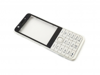 originální přední kryt Nokia 230 včetně sklíčka LCD a klávesnice white SWAP