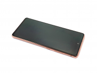originální LCD displej + sklíčko LCD + dotyková plocha + střední rám Samsung G781B Galaxy S20 FE 5G orange