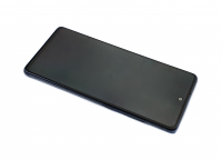 originální LCD displej + sklíčko LCD + dotyková plocha + střední rám Samsung G781B Galaxy S20 FE 5G blue