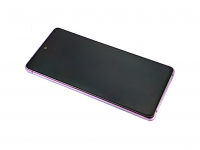 originální LCD displej + sklíčko LCD + dotyková plocha + střední rám Samsung G781B Galaxy S20 FE 5G purple
