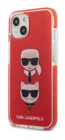 Karl Lagerfeld pouzdro TPE Karl and Choupette Heads red pro Apple iPhone 13