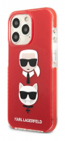 Karl Lagerfeld pouzdro TPE Karl and Choupette Heads red pro Apple iPhone 13 Pro Max