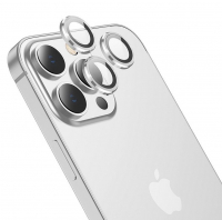Hoco ochranné tvrzené sklíčko kamery s rámečkem Apple iPhone 13 Pro, 13 Pro Max silver