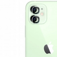 ochranné tvrzené sklo na sklíčko kamery s kovovým rámečkem 3mK pro Apple iPhone 11, iPhone 12, iPhone 12 mini, 2ks
