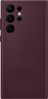 originální pouzdro Samsung Leather Cover burgundy pro Samsung S908B Galaxy S22 Ultra - ROZBALENO