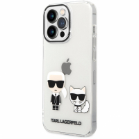 Karl Lagerfeld pouzdro PC/TPU Ikonik Karl & Choupette transparent pro Apple iPhone 14 Pro Max